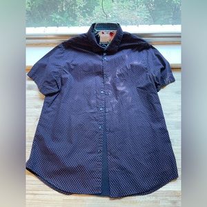 Denim and Flower Short Sleeve button up